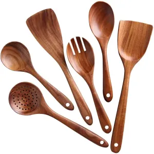 مجموعة من 7 قطع شهيرة من الخشب -  Set of 7 Popular Wooden Kitchen Supplies