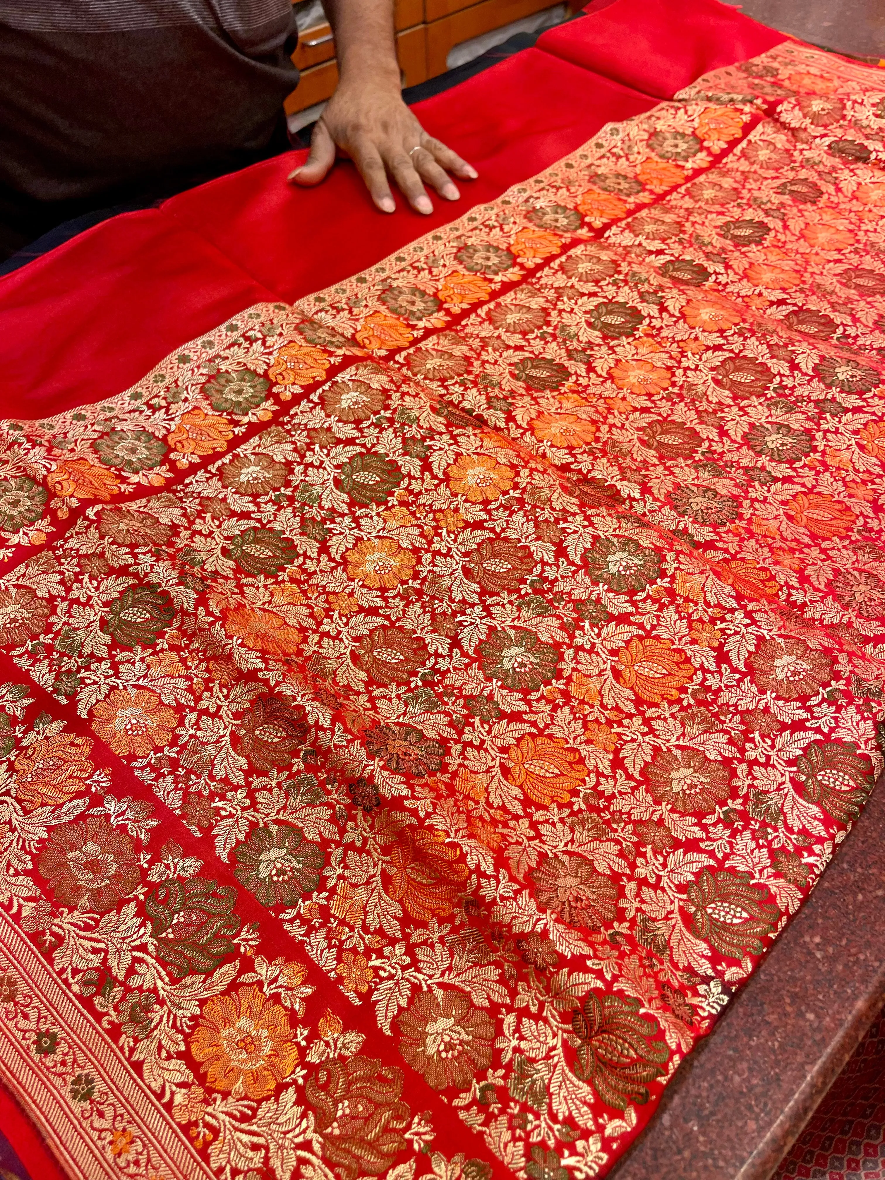 BLACK VALKALAM KATAN SILK ANCHAL BANARASI SILK SAREE