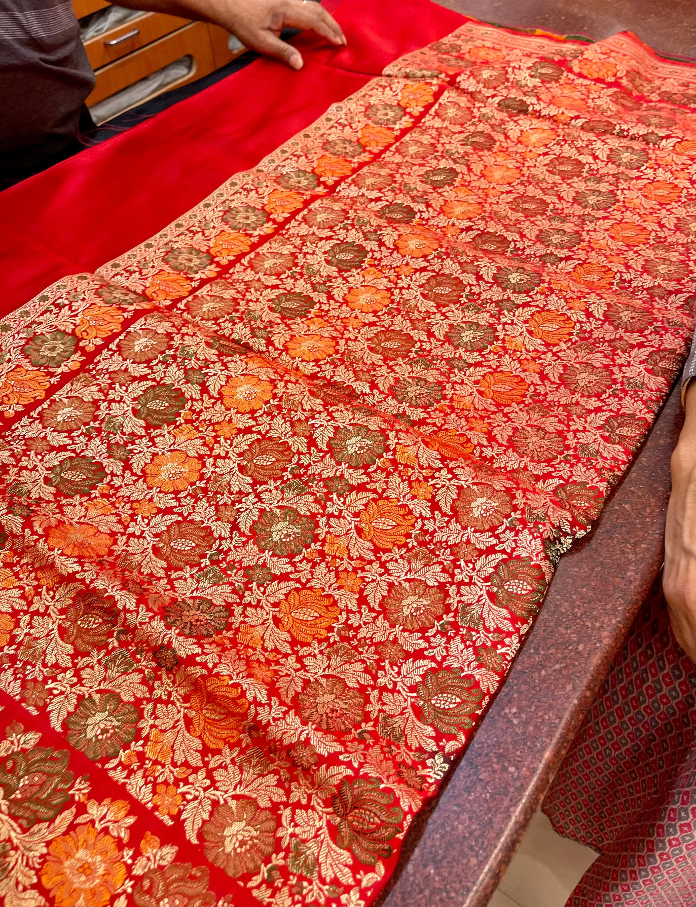 BLACK VALKALAM KATAN SILK ANCHAL BANARASI SILK SAREE