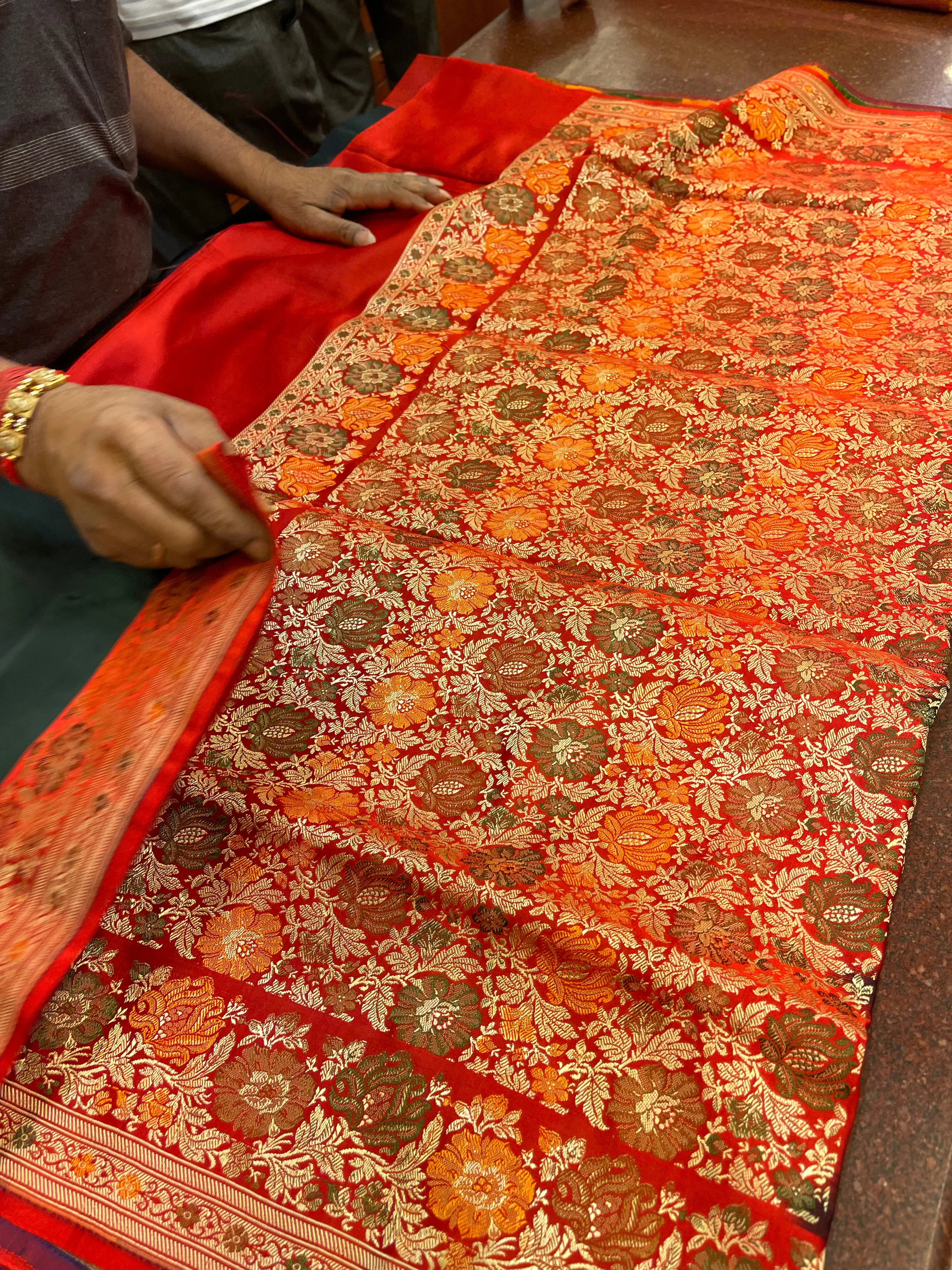 BLACK VALKALAM KATAN SILK ANCHAL BANARASI SILK SAREE