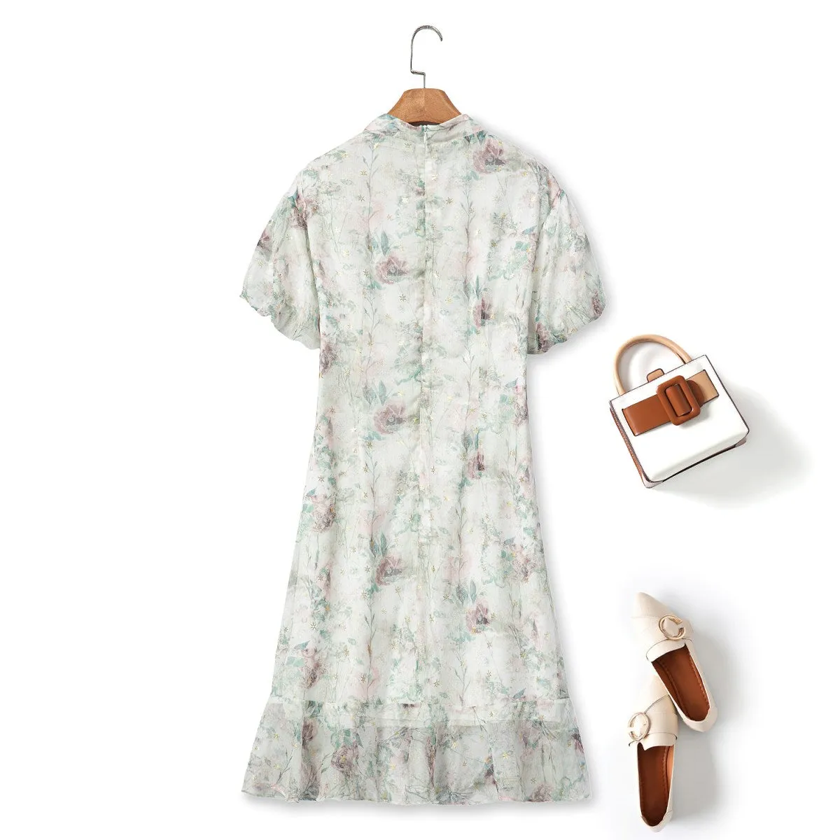 Blakely Plus Size Floral Chinese Dress