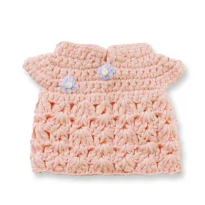 Just Dutch handmade crocheted outfit, qipao pastel pink