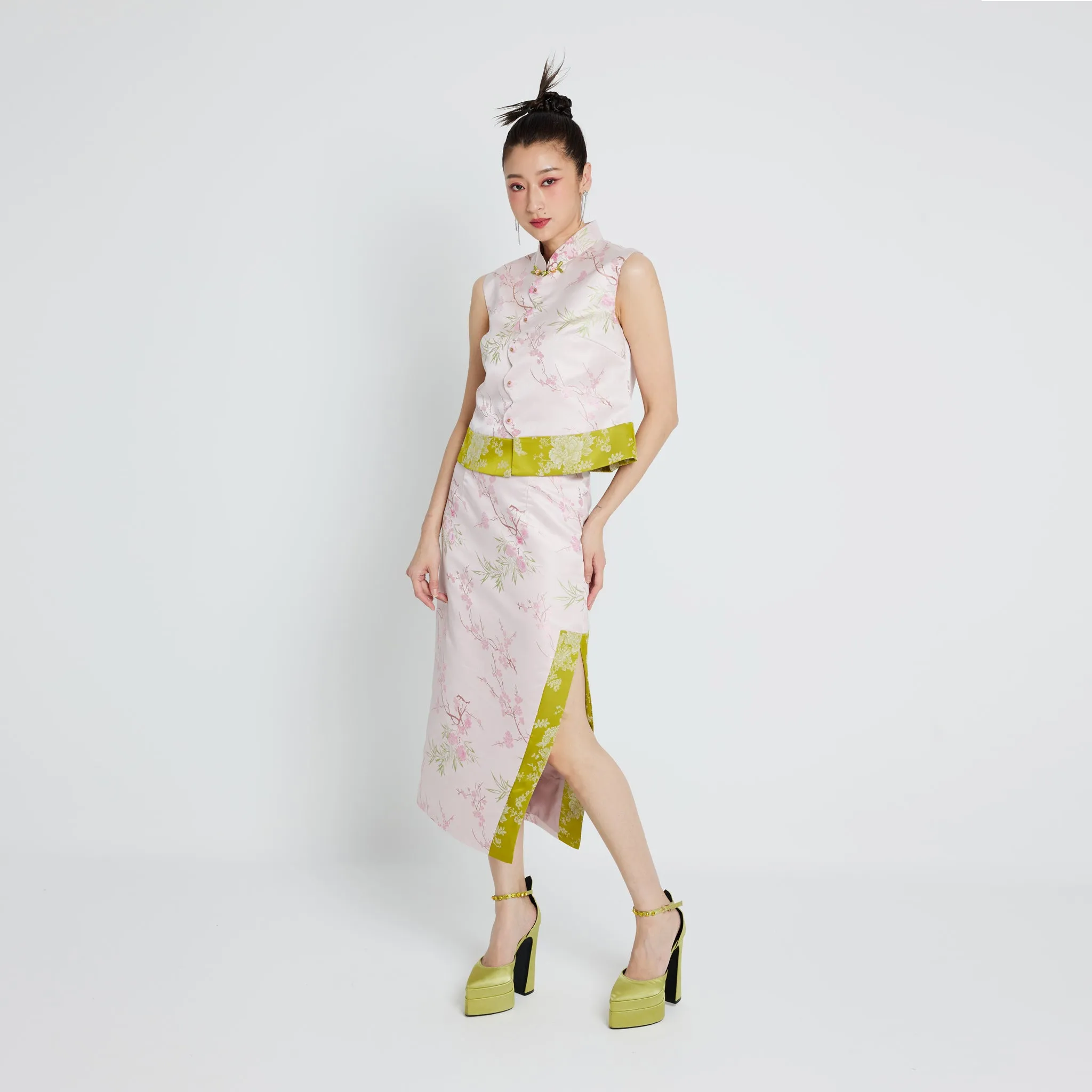 Ke Rou Slit Pencil Skirt