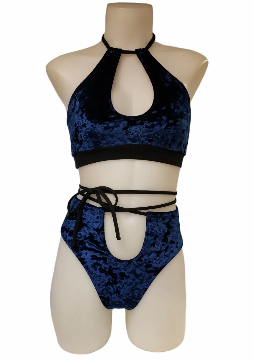 Layla Short - Storm Blue Velvet