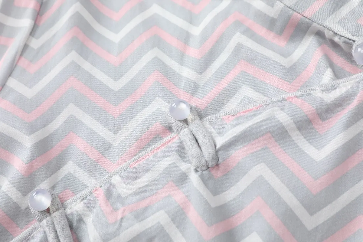 Petula Plus Size Chevron Casual Qipao