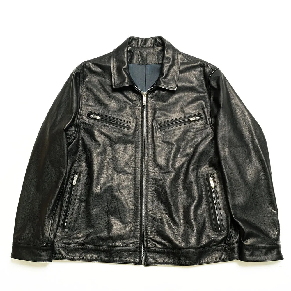 Porter Classic - PC SINGLE RIDERS JACKET W/LOVE&PEACE SILVER - PC-017-2413
