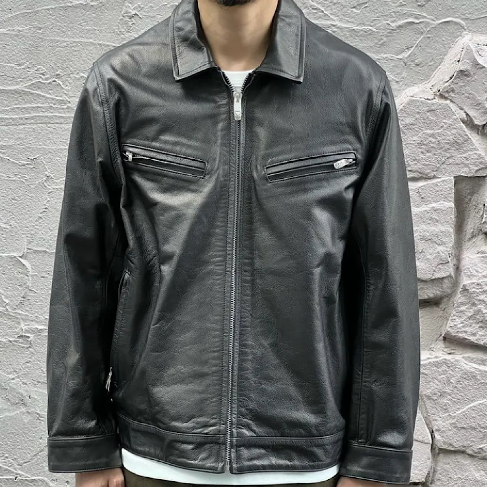 Porter Classic - PC SINGLE RIDERS JACKET W/LOVE&PEACE SILVER - PC-017-2413