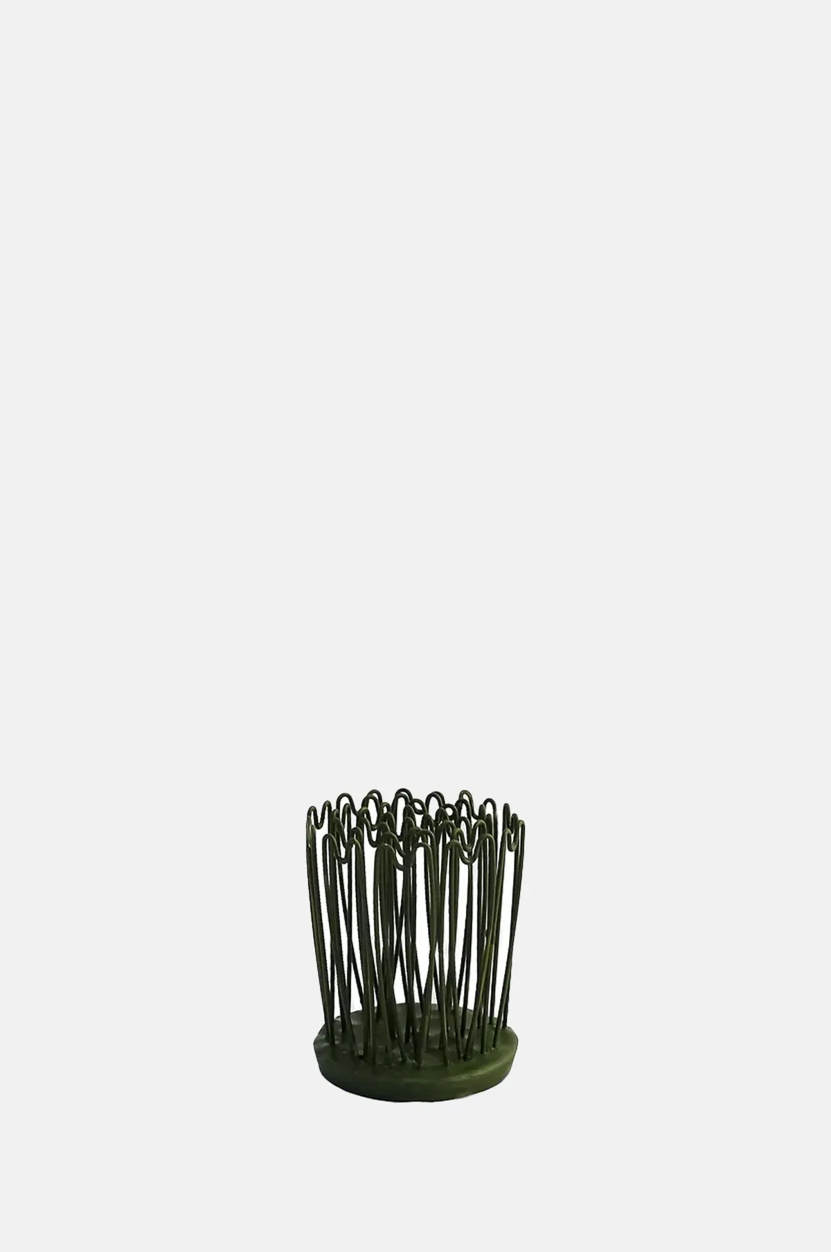 Round Hairpin Flower Holder 2" Green
