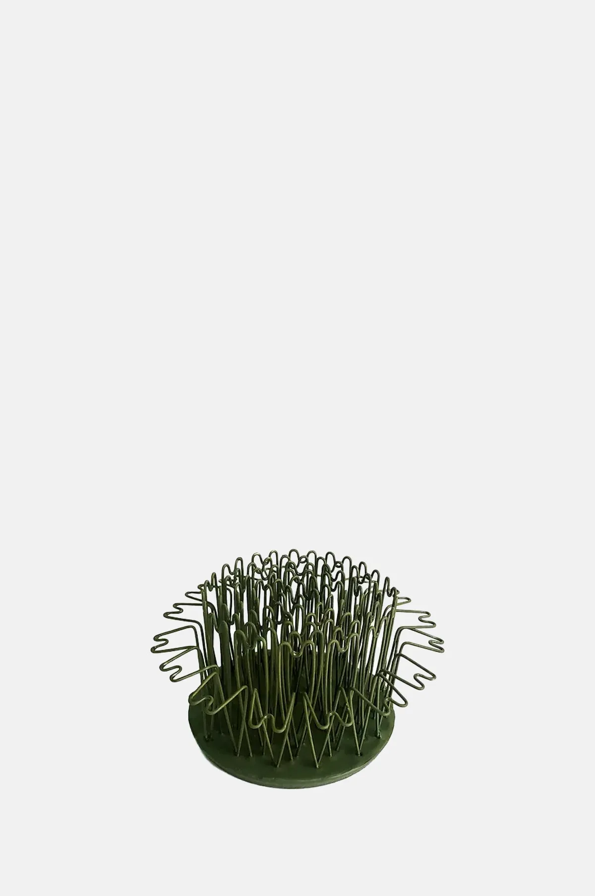 Round Hairpin Flower Holder 3 1/2" Green