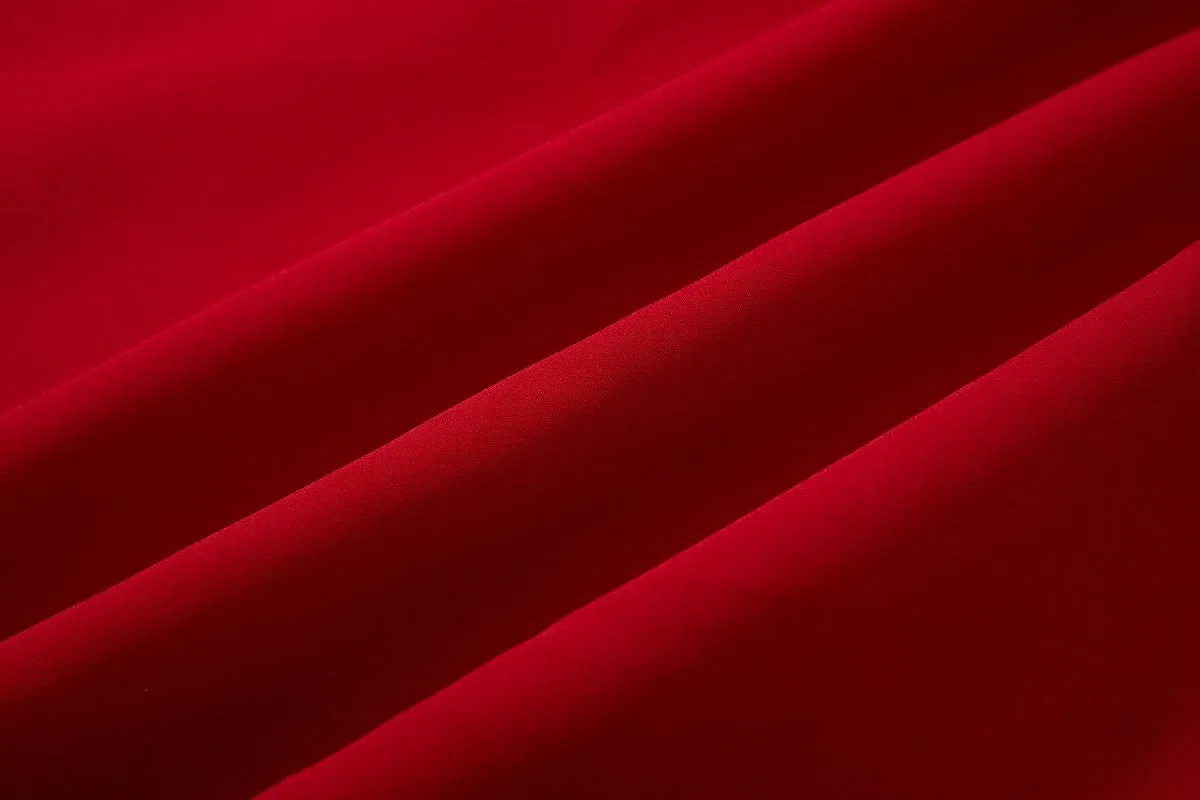 Saige Plus Size Red Long Sleeve Qipao