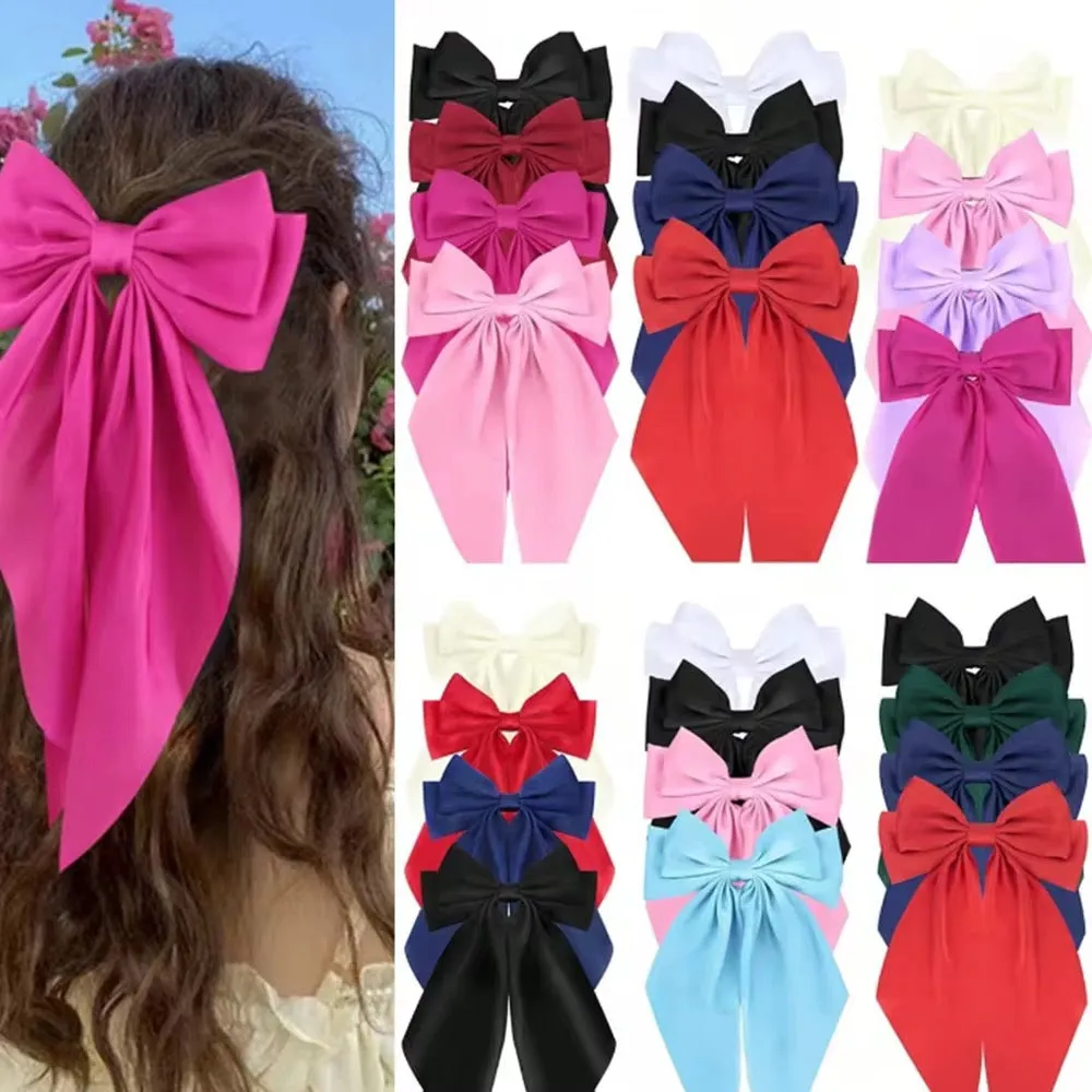 Solid Color Hair Bow لون صلب لافتات الشعر القوس