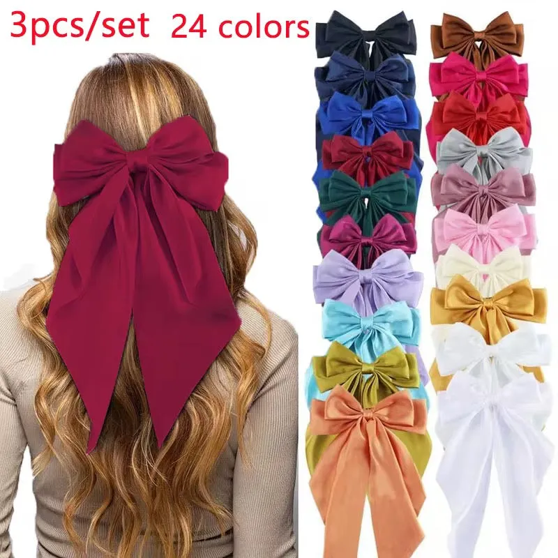 Solid Color Hair Bow لون صلب لافتات الشعر القوس