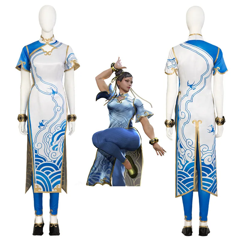 Street Fighter 6 Cosplay SF Chun-Li Costume Qipao Halloween Carnival Suit