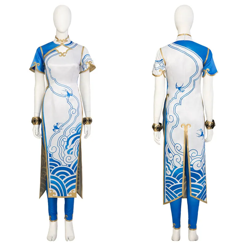 Street Fighter 6 Cosplay SF Chun-Li Costume Qipao Halloween Carnival Suit