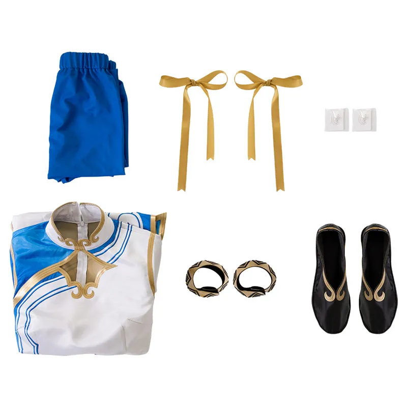 Street Fighter 6 Cosplay SF Chun-Li Costume Qipao Halloween Carnival Suit